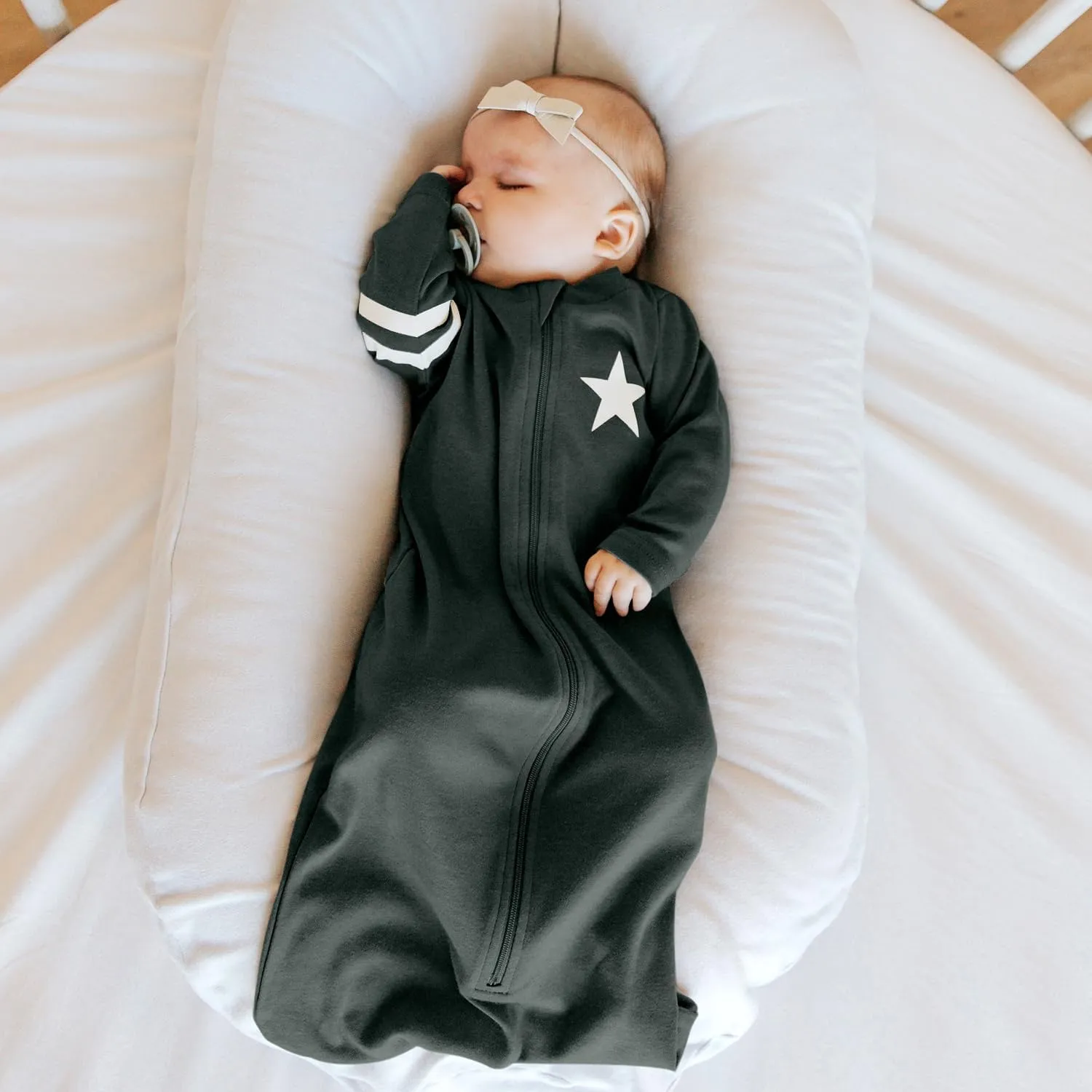Babysoy Baby & Toddler Long Sleeve Wearable Blanket Sleep Sack - 1.0 TOG Sleeping Bag for Babies