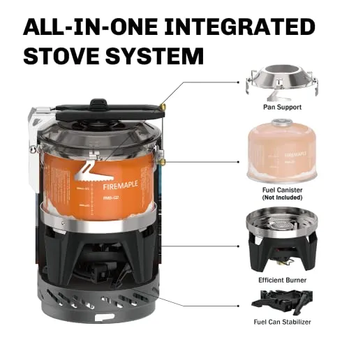 Backpacking & Camping Stove System-Outdoor Propane Camp Cooking Gear