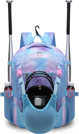 Baseball Softball Backpack for Kids Boys Girls 6-8 8-12 12-14 Large Youth Bat Bag for Gear Storage Baseball Softball Tball Equipment Back Pack with Separate Shoe Bag