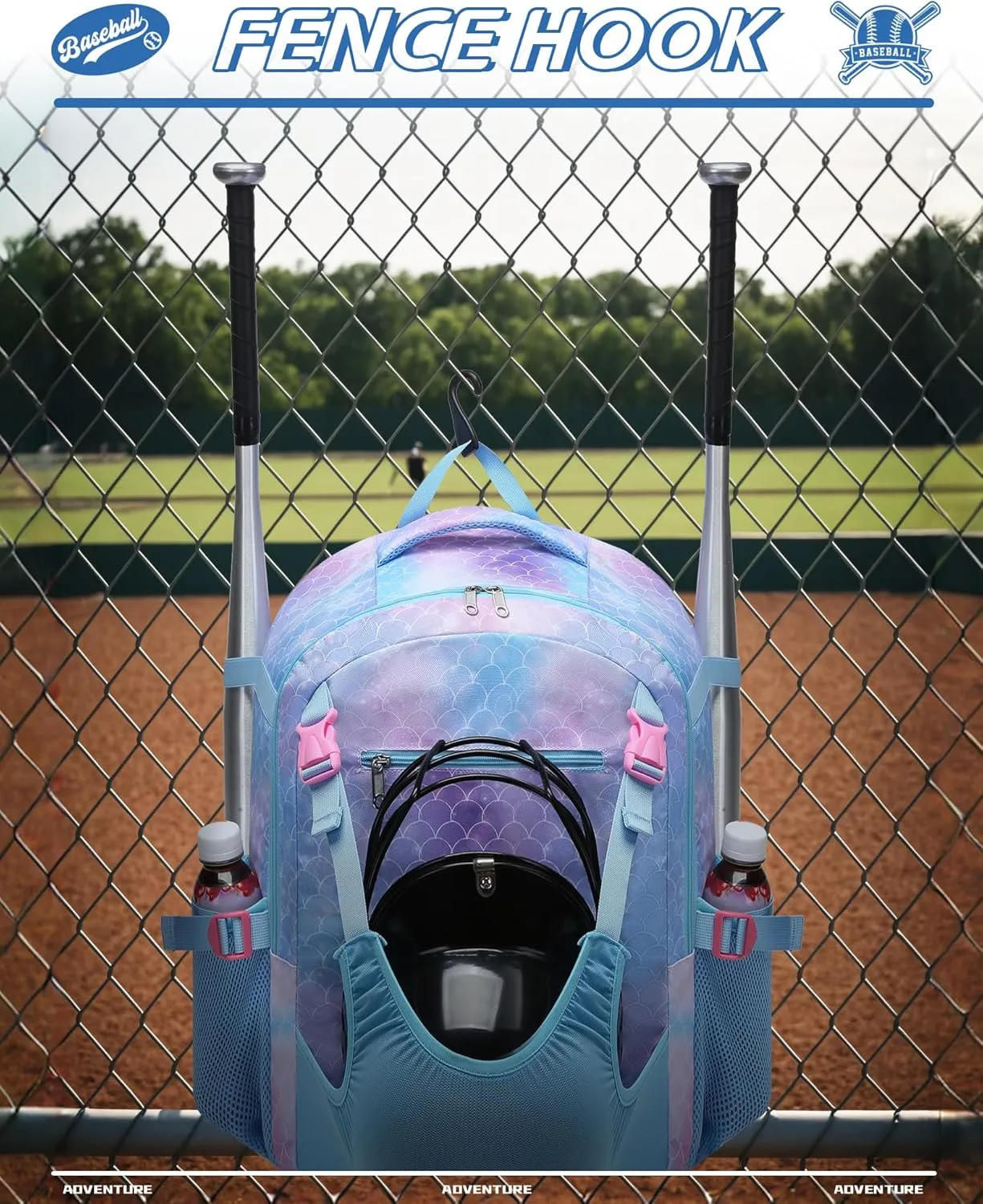 Baseball Softball Backpack for Kids Boys Girls 6-8 8-12 12-14 Large Youth Bat Bag for Gear Storage Baseball Softball Tball Equipment Back Pack with Separate Shoe Bag