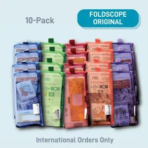 Basic Classroom Kit 10-Pack (200 Foldscope Paper Microscopes) - International Orders Only