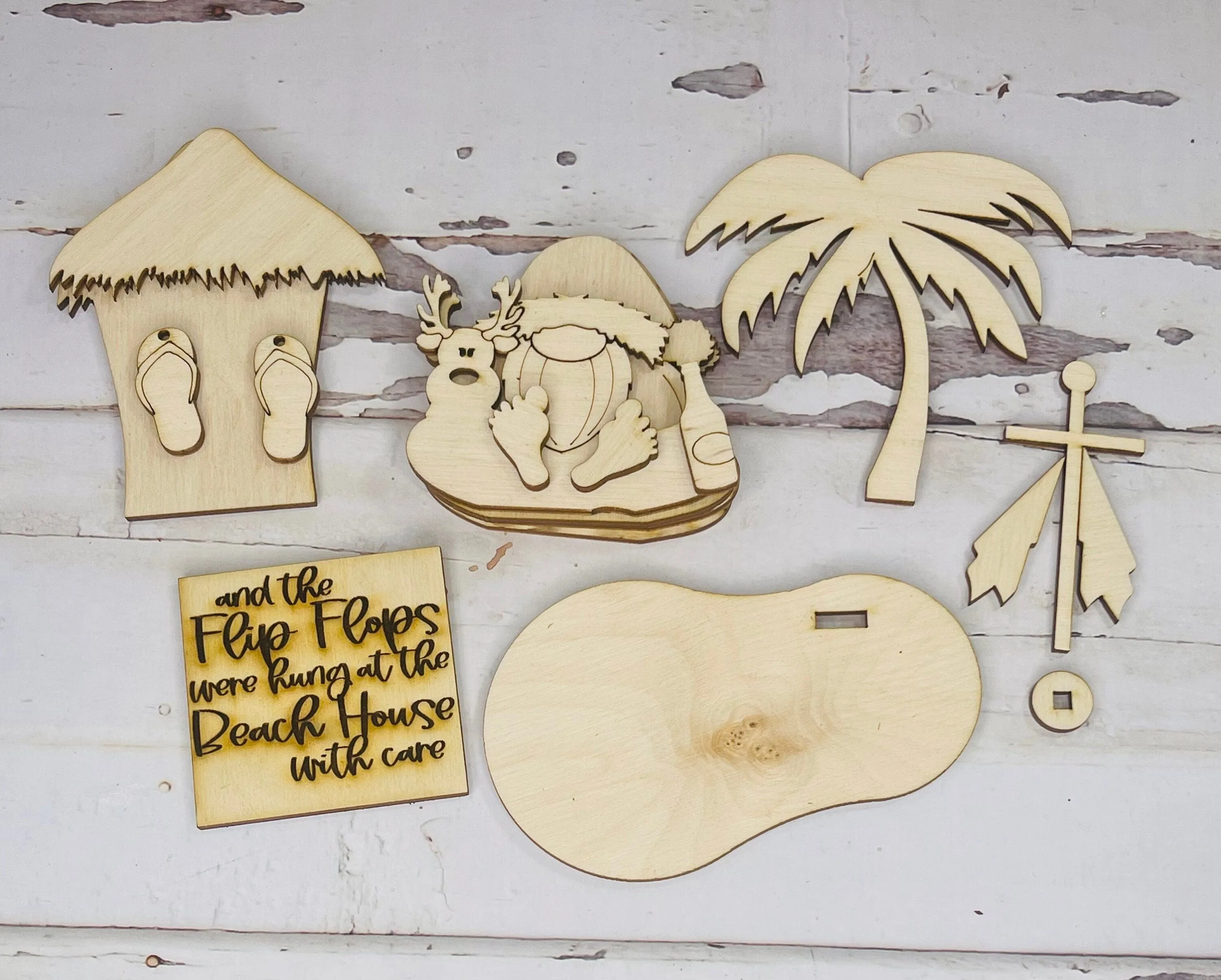 Beach Santa DIY Craft Tiered Tray Kit - Christmas Beach Tiered Tray Bundle