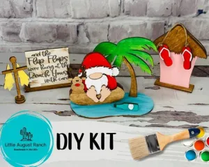 Beach Santa DIY Craft Tiered Tray Kit - Christmas Beach Tiered Tray Bundle