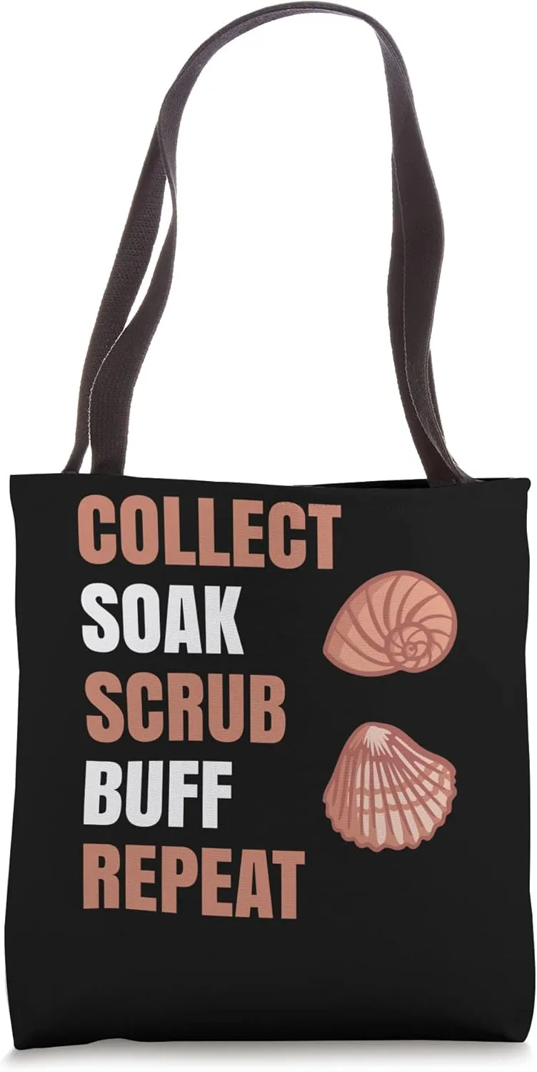 Beachcombers Camping and Conches - Collect Soak Scrub Buff Tote Bag