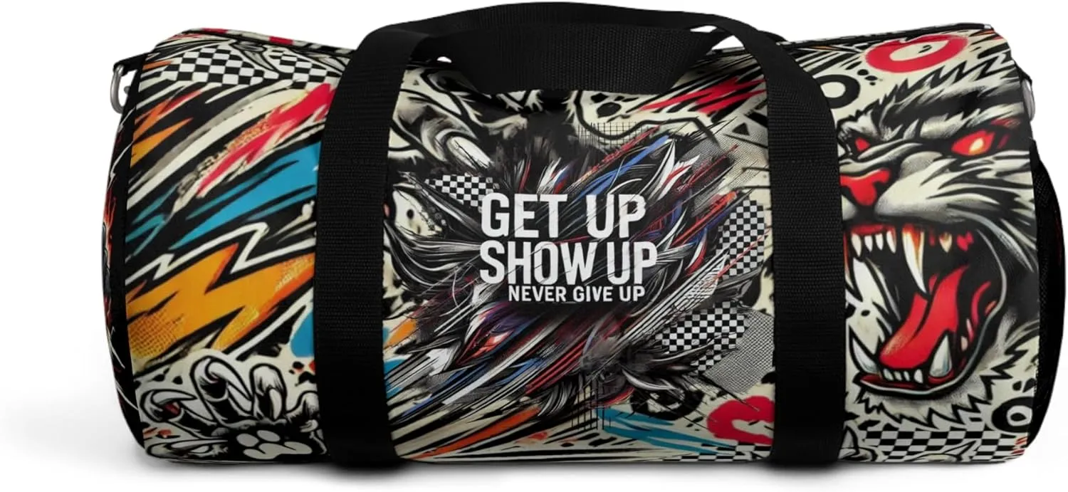Black duffle bag | Unbreakable Beast gear for winners | Durable gym bag built for mindset and power