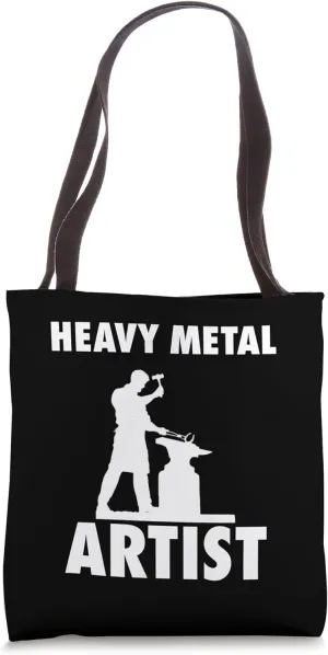 Blacksmith Heavy Metal' Artist Metalsmith Gear Forging Tote Bag