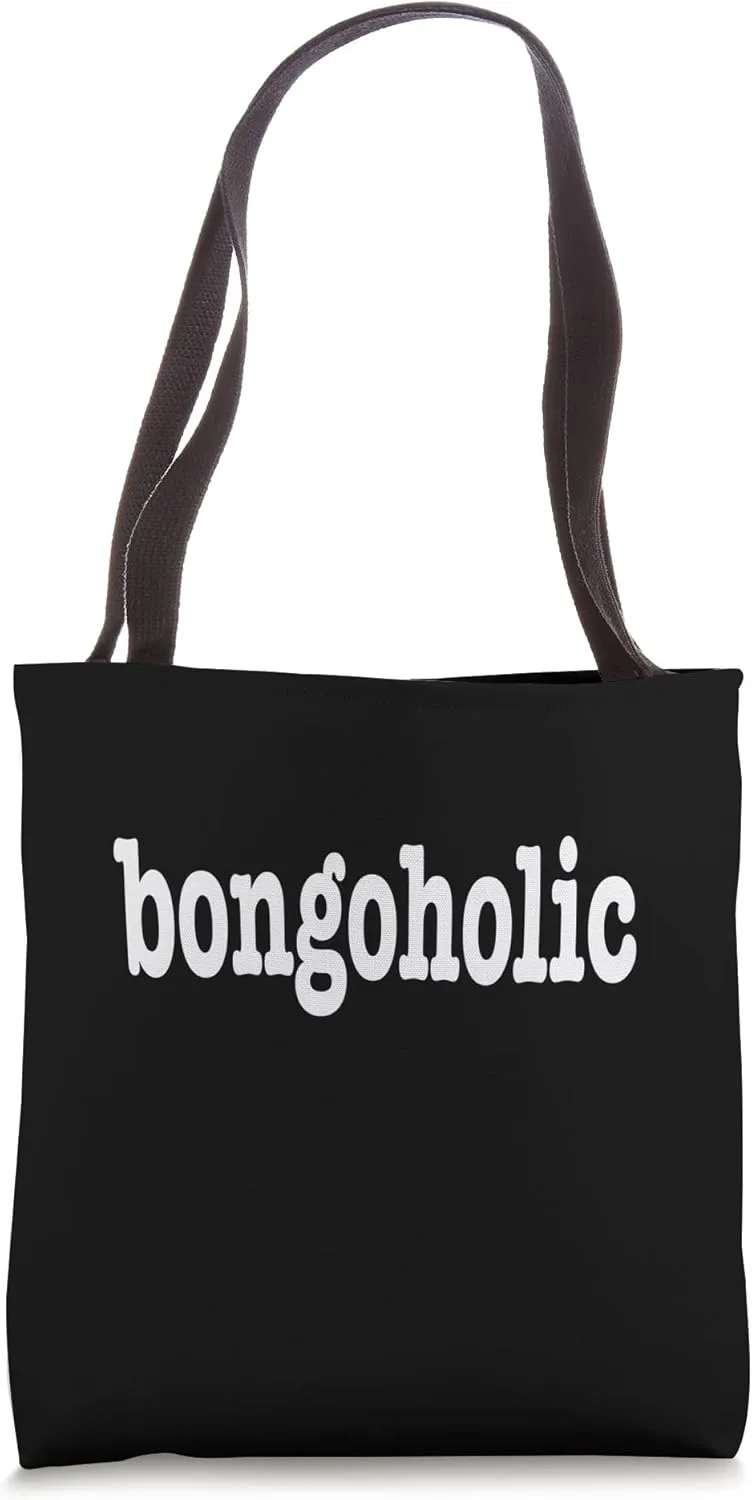 Bongos Player Design. Funny 'Bongoholic' Bongos Lovers Tote Bag
