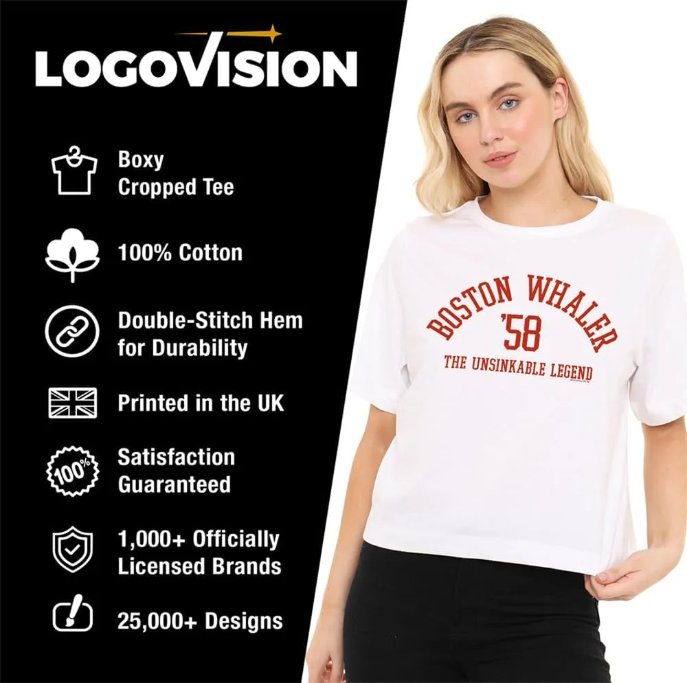 Boston Whaler Collegiate Women's Boxy Cropped T Shirt Collection