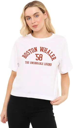 Boston Whaler Collegiate Women's Boxy Cropped T Shirt Collection