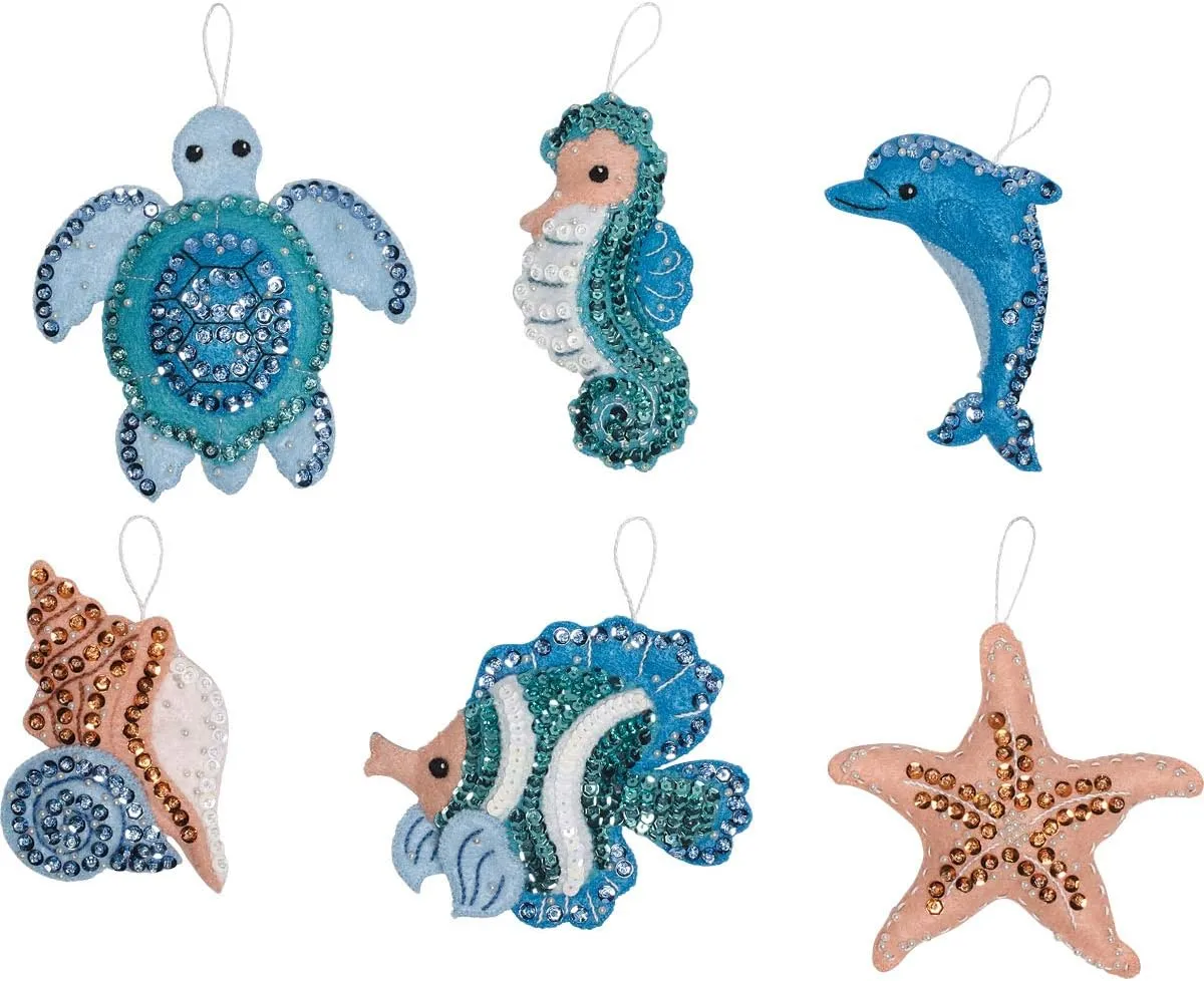 Bucilla 86958E FELT ORNAMENTS KIT UNDER SEA