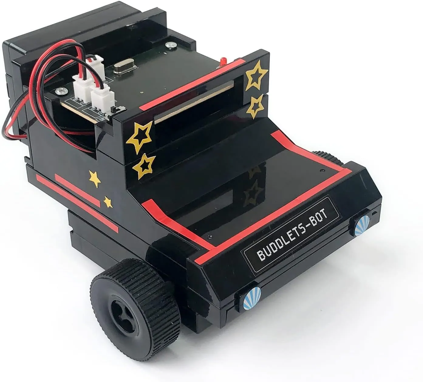 BUDDLETS-Bot Robot Toy Kit for Kids Ages 8-12 - STEM Coding Robotic Toy Car for Beginners - Engineering DIY Building Kit with Voice, Coding & App Controlled Robot (Black)