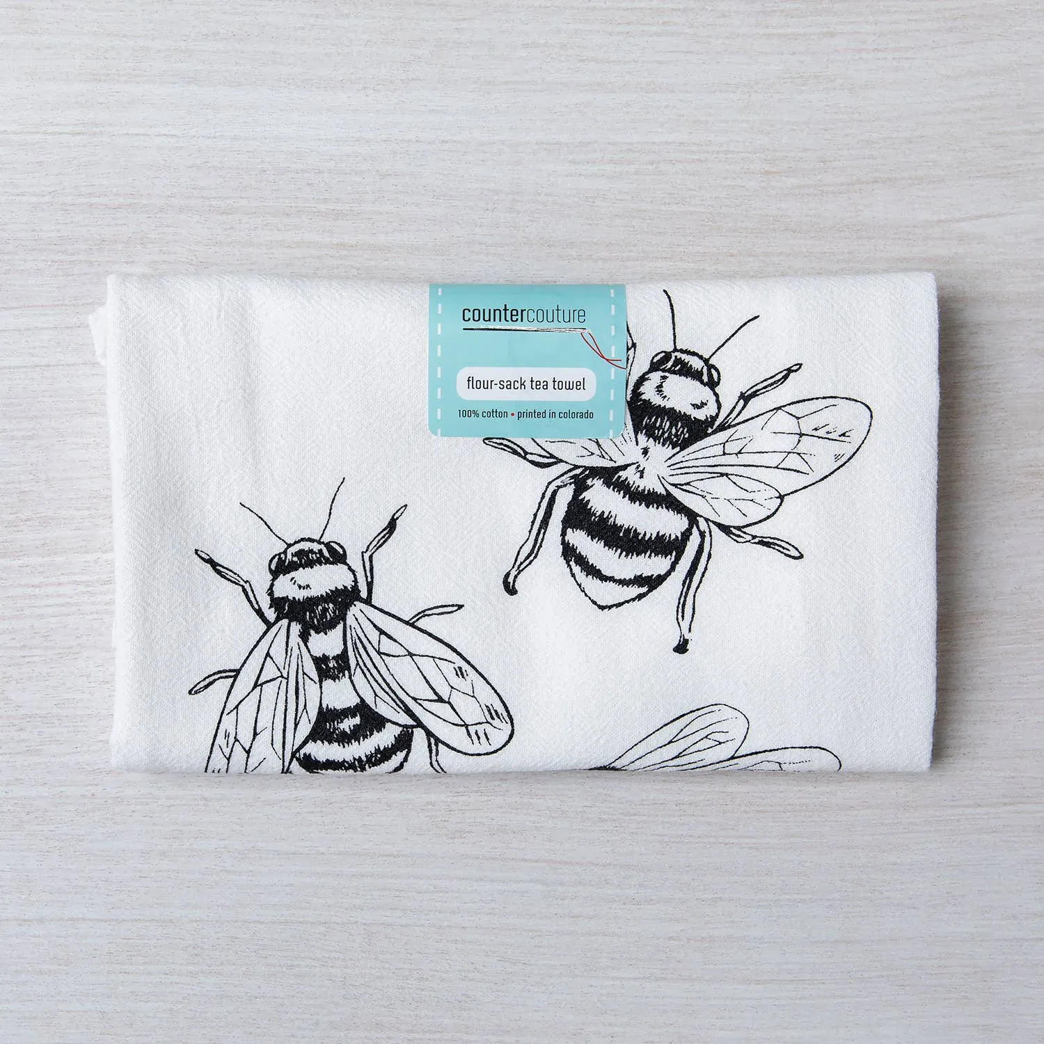 Bumble Bee Flour Sack Dish Towel