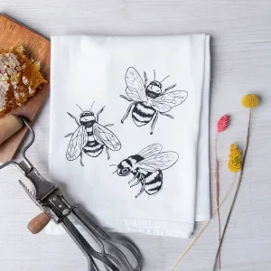 Bumble Bee Flour Sack Dish Towel