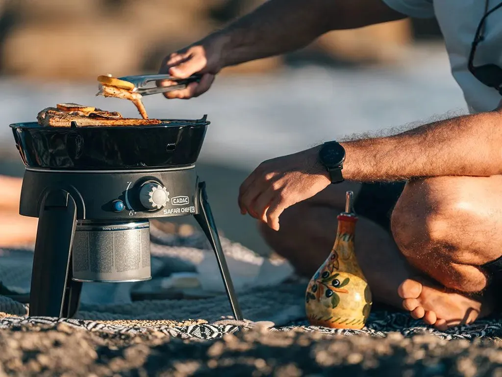Cadac Safari Chef 30 HP/ Portable 5 Piece/ Gas Barbeque/ Camp Cooker