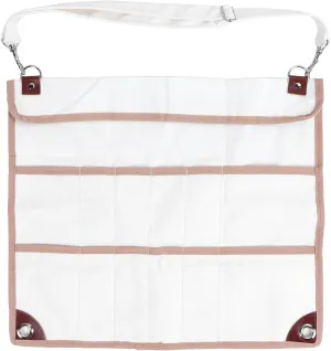 Camping Tableware Bag Portable Outdoor Storage Hanging Bag Canvas Organiser BBQ Camping Travel White