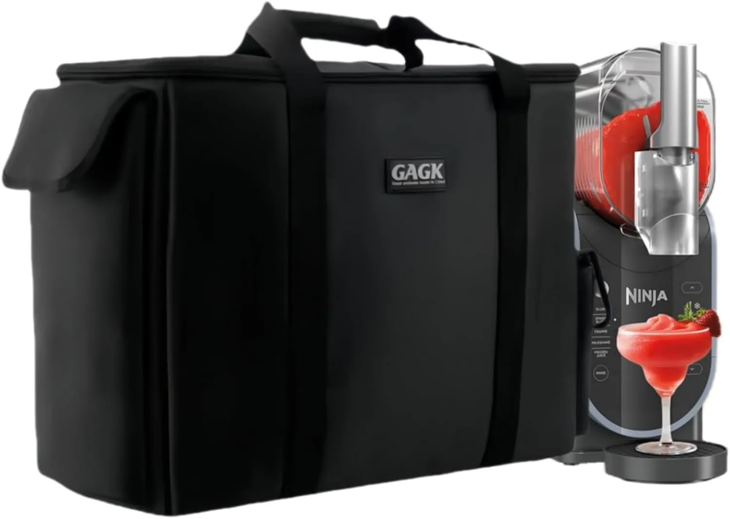 Carrying Bag for Ninja SLUSHi Slushie FS301&FS300 Machine, Black Portable Outdoor Frozen Drink Maker Travel Bag Case Front-Opening Design Slushie Machine Bag