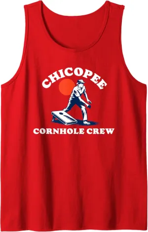 Chicopee Cornhole Crew Retro Eighties Vibe Beanbag Team Tank Top