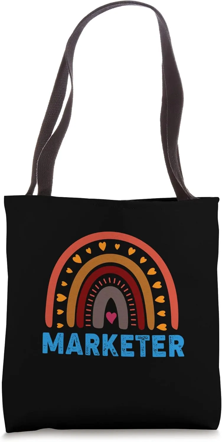 Classic Marketer / Marketing Lovers. Colorful Rainbow Tote Bag