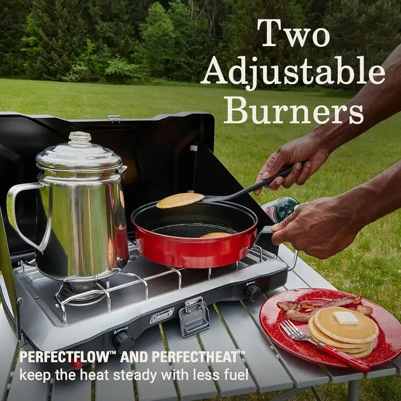 Coleman Triton  2-Burner Propane Camping Stove with InstaStart Ignition