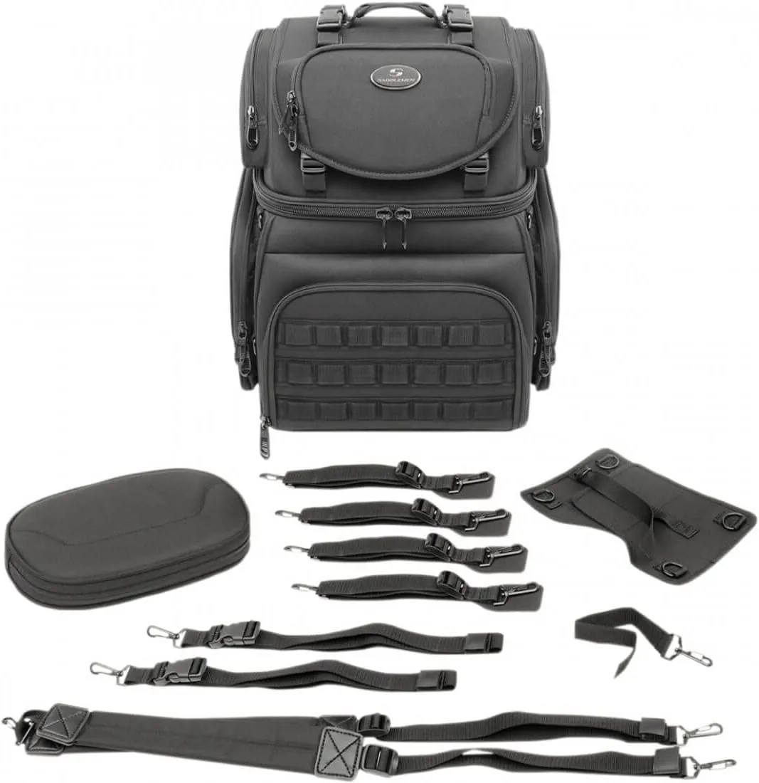 Compatible with/Replacement for BR3400 TACTICAL SISSY BAR BAG SADDLEMEN-3515-0202
