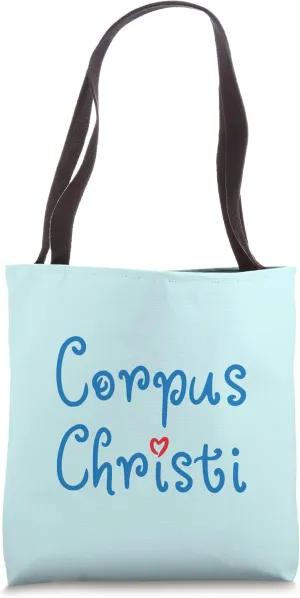 Corpus Christi Texas Typographic Design Tote Bag