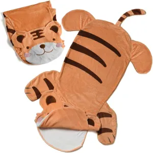 Cozy Tiger Animal Tail Blanket for Kids Soft and Comfortable Kids Sleeping Bag Sleep Sacks Blankets for Movie Night, Sleepovers, Camping and More - Fits Boys and Girls Ages 3-13 Years