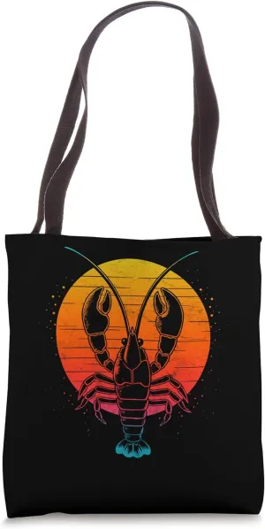 Crawfish Boil Party Retro Sunset Cool Lobster Cajun Festival Tote Bag