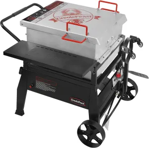 Creole Feast CFB1001A 90 qt. Crawfish Seafood Boiler, Single Sack Outdoor Stove Propane Gas Cooker with 10-psi Regulator and Folding Tank Mounting Bracket, for Crawfish Season