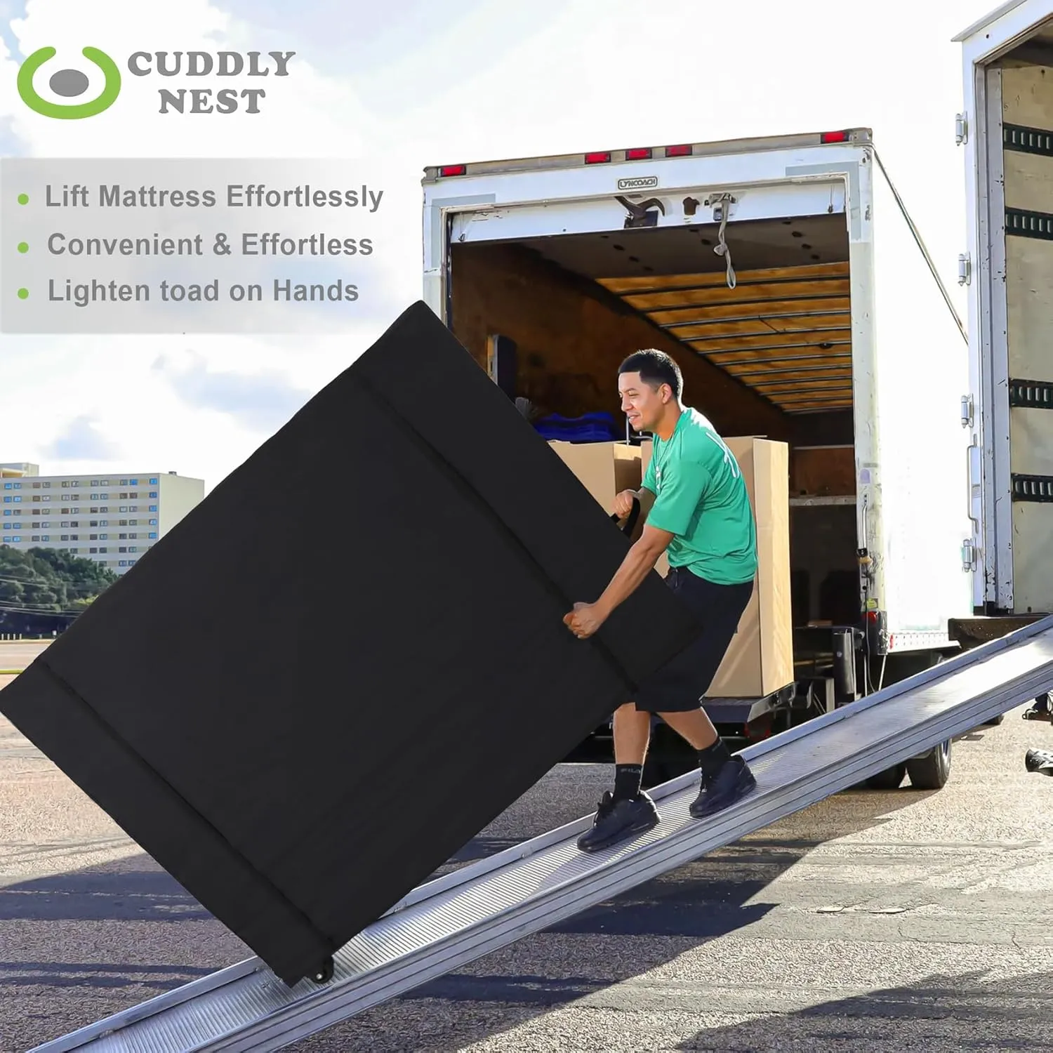 Cuddly Nest Rolling Mattress Storage Bag with Wheel- Reusable Heavy Duty Mattress Cover for Moving and Storage (King&Wheel)