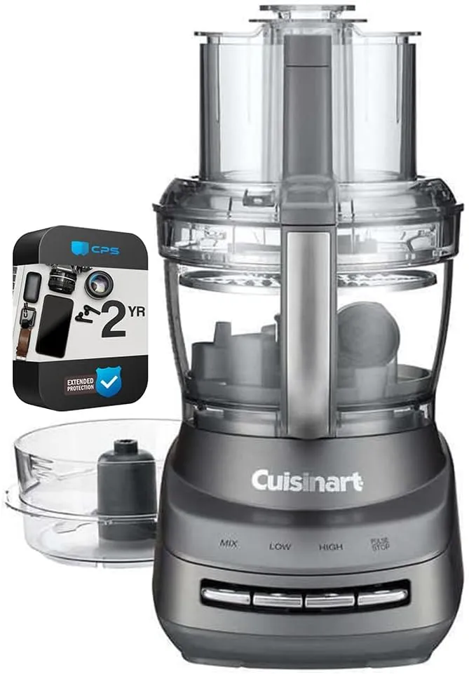 Cuisinart CFP-260GMPCFR Core Custom 13-Cup Food Processor Stainless Steel (Renewed) Bundle with 2 YR CPS Enhanced Protection Pack