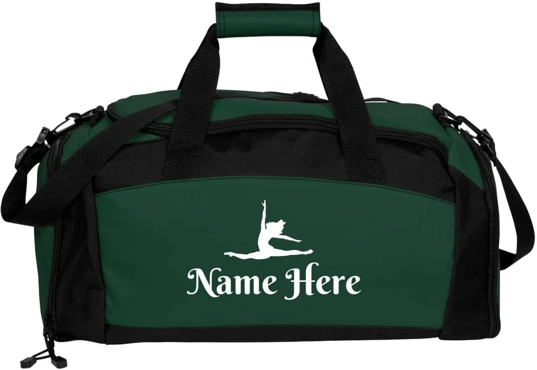 CUSTOMIZED GIRL Personalized Dance Duffle Bag - Custom Name for Every Dancer - Your Moves, Your Bag Essentials Duffel Gym Bag, Hunter