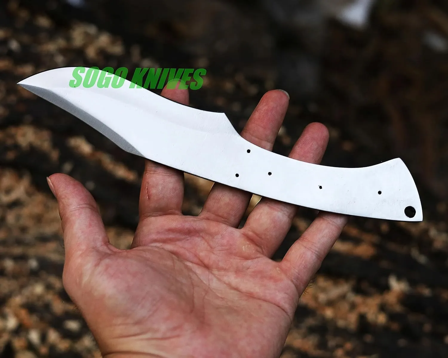 Damascus Knife Making Kit DIY Handmade Knife Kit Includes Knife Blank Knife Steel Blade, Pins, Knife with Sheath, Handle Scales for Knife Making Supplies, Knife Steel (STEEL BLANK)