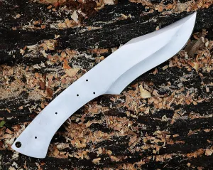 Damascus Knife Making Kit DIY Handmade Knife Kit Includes Knife Blank Knife Steel Blade, Pins, Knife with Sheath, Handle Scales for Knife Making Supplies, Knife Steel (STEEL BLANK)