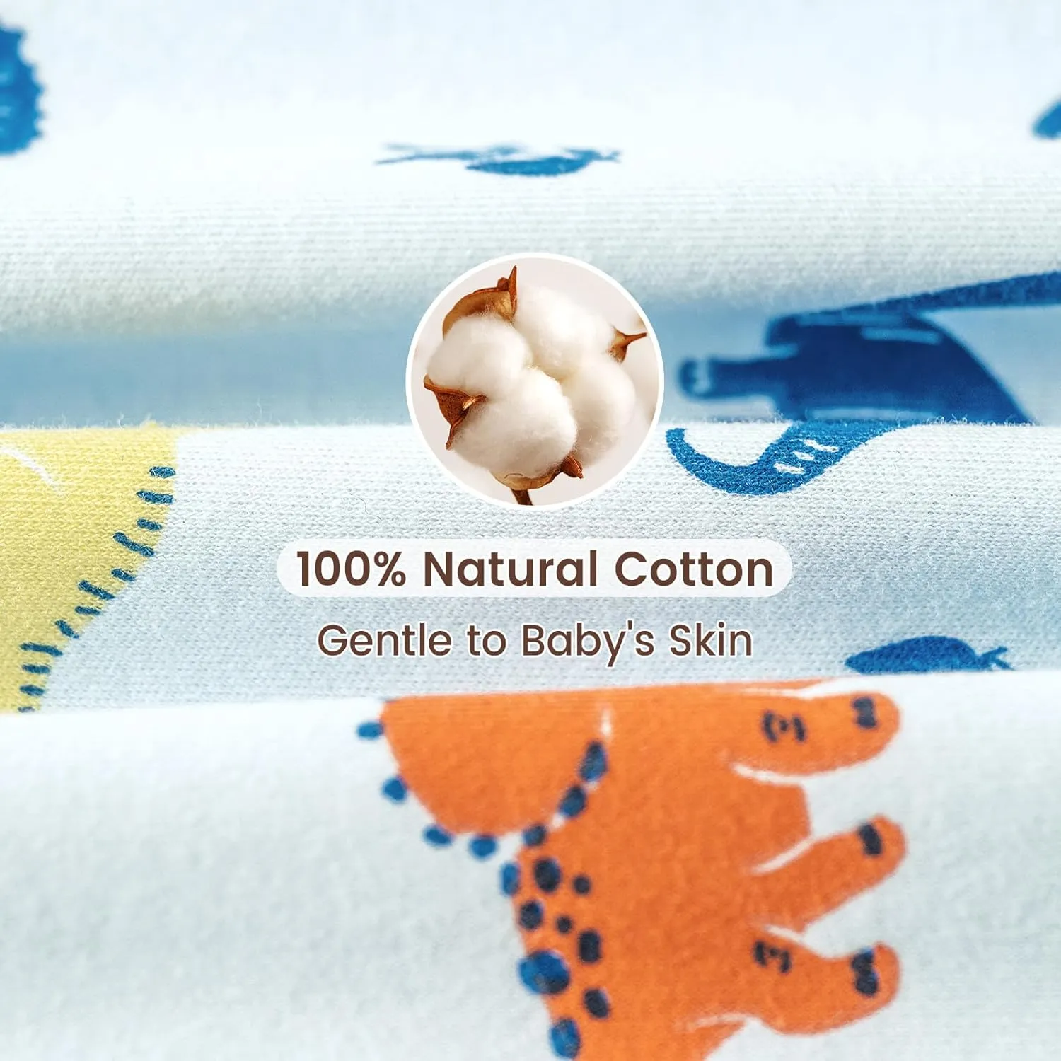 david's kids 100% Cotton Baby Sleep Sack 0-6 Months, Soft Baby Wearable Blankets with 2-Way Zipper, 2 Pack Comfy Sleeping Bags for Infant Newborn Boys Girls Neutral, Small Size, Dinosaur