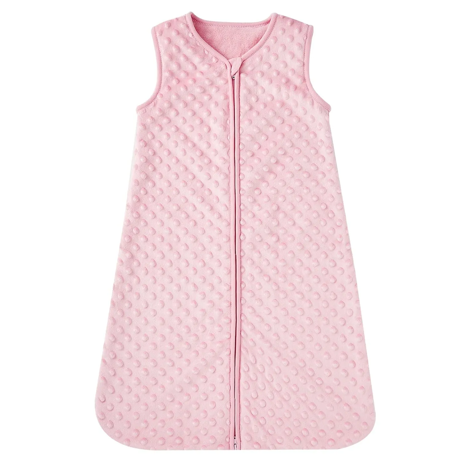 DaysU Baby Sleep Sack with Plush Dots 18-24 Months, 2.5 TOG Sleeveless Baby Wearable Blanket with 2-Way Zipper, Sleeping Bag for Toddler, Pink