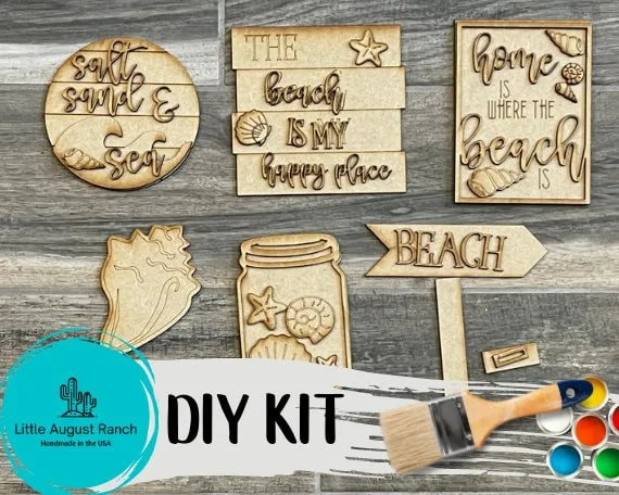 DIY Beach Tiered Tray - Beach Tier Tray