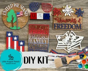 DIY Tiered Tray 4th of July - Patriotic