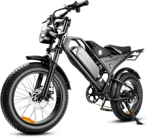 DK400 Electric Bike for Adults,Ebike with 1000W Motor, 48V/15Ah and Up to 28 MPH,Simano7 Speed (Upgrade Front Turn Signal Rear Rack)…
