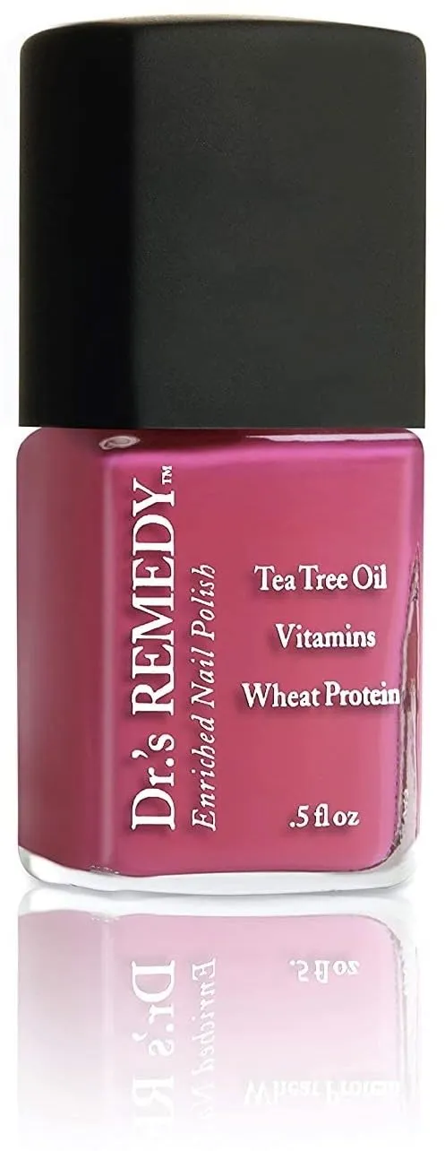 Dr’s Remedy 3 Pack Nail Polish Kit, Think Positive Trio, Non Toxic and Organic All Natural Enriched Nail Strengthener - TOTAL Two-in-One/POSITIVE Pink/HOPEFUL Hot Pink