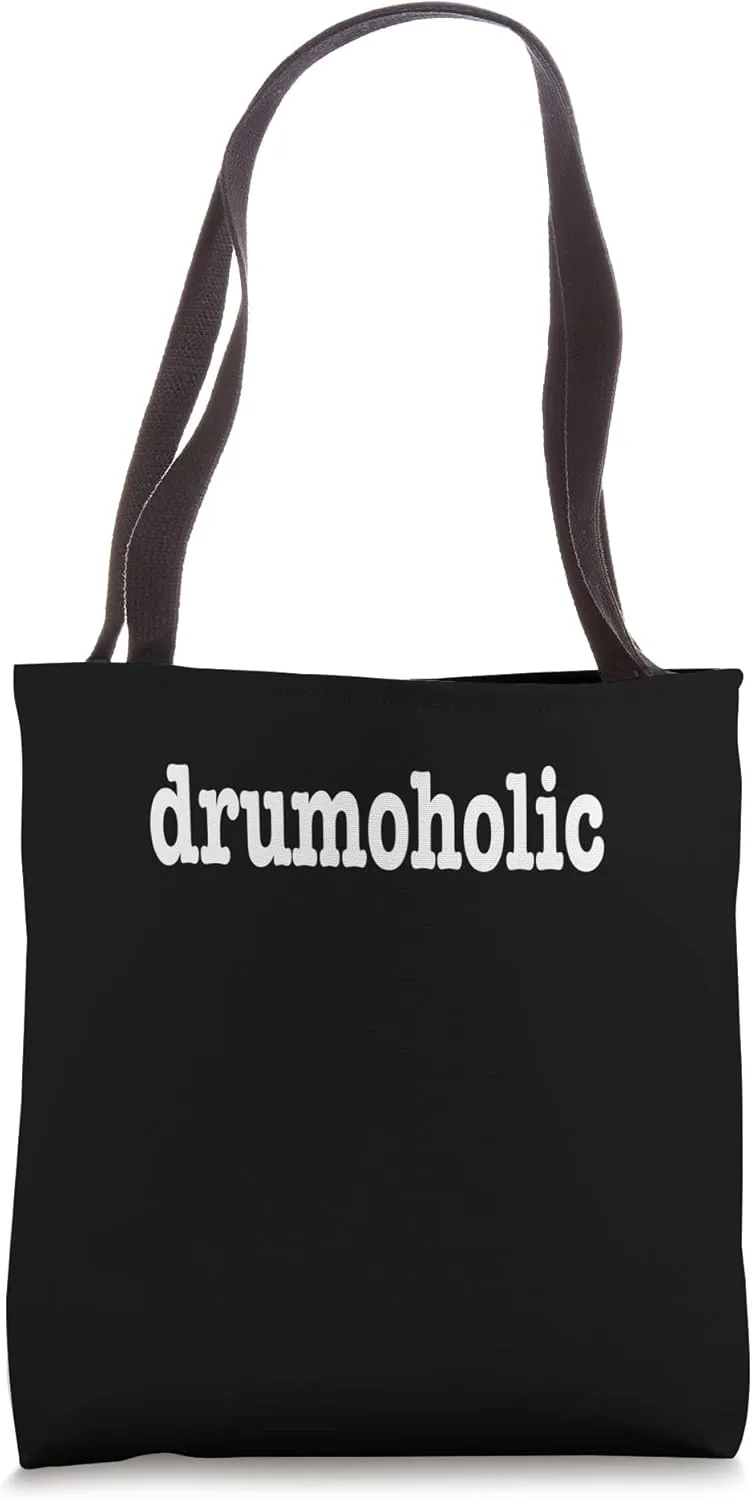 'drumoholic' Funny Drums Gear - Drums Lovers Tote Bag