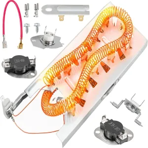 Dryer Heating Element Kit for May-tag bravos MEDB855DW4,MEDB765FW0,MEDB765FC0,MEDB835DW4,MEDB835DC4,MEDB855DC4,MED5630HW1,MEDX500XW0,MEDX700XW0,Ken-more Elite He2/3/4/5 series Repair Replacement