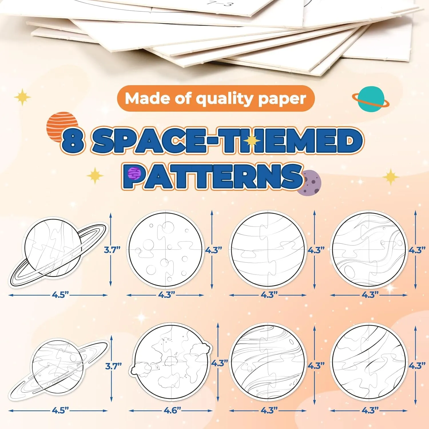 Educational Science Kits STEM Toys for Kids Age 5-7 Color Science Activity DIY Puzzle Space Painting Crafts for Boys Girls Ages 5,6,7,8,9,10 Years Color Mixing Game Christmas Bday Gift (Space)