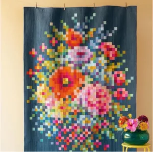 Embroidery Flower Quilt Kit featuring Tilda Solid Basics