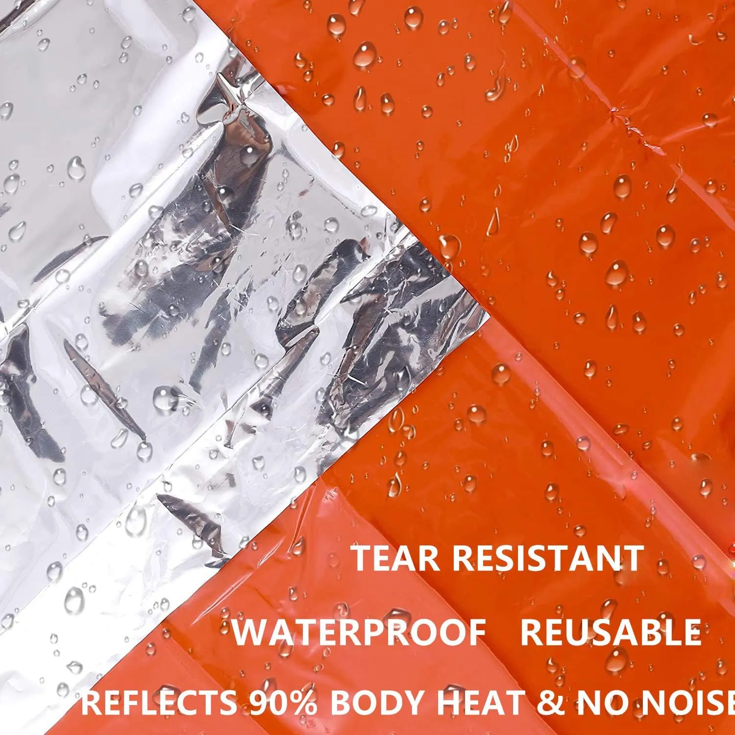 Emergency Blanket Poncho, 4 Pack Ultralight Waterproof Thermal Survival Space Blanket Ponchos with Hood for Camping Hiking Outdoor