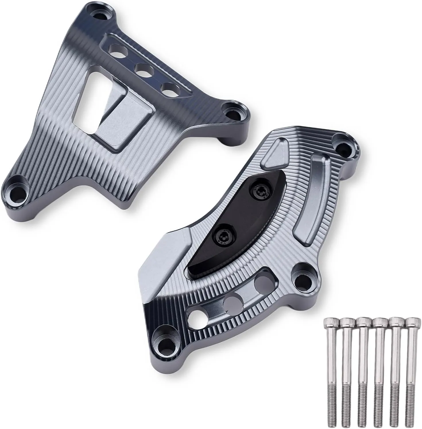 Engine Cover Protection Case Stator Guard Cover Slider Fairing Pad Protector Crash (For Suzuki Vehicle) GSX-8R ; GSX-8R; V-STROM 800 DE (Gray)