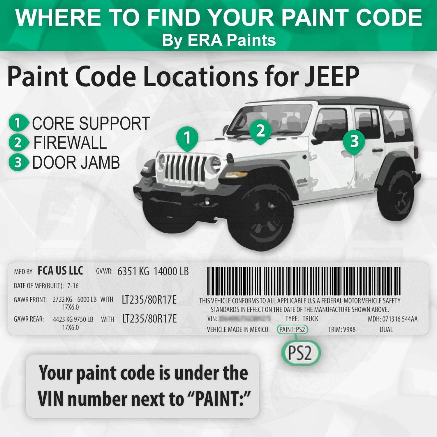ERA Paints PRP/JRP - Deep Cherry Red Crystal Pearl for JEEP Exact Match Automotive Touch Up Paint Jar - Basic Kit