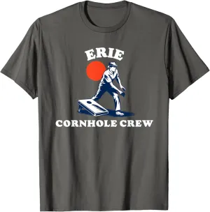 Erie Cornhole Crew Retro Eighties Vibe Beanbag Team T-Shirt