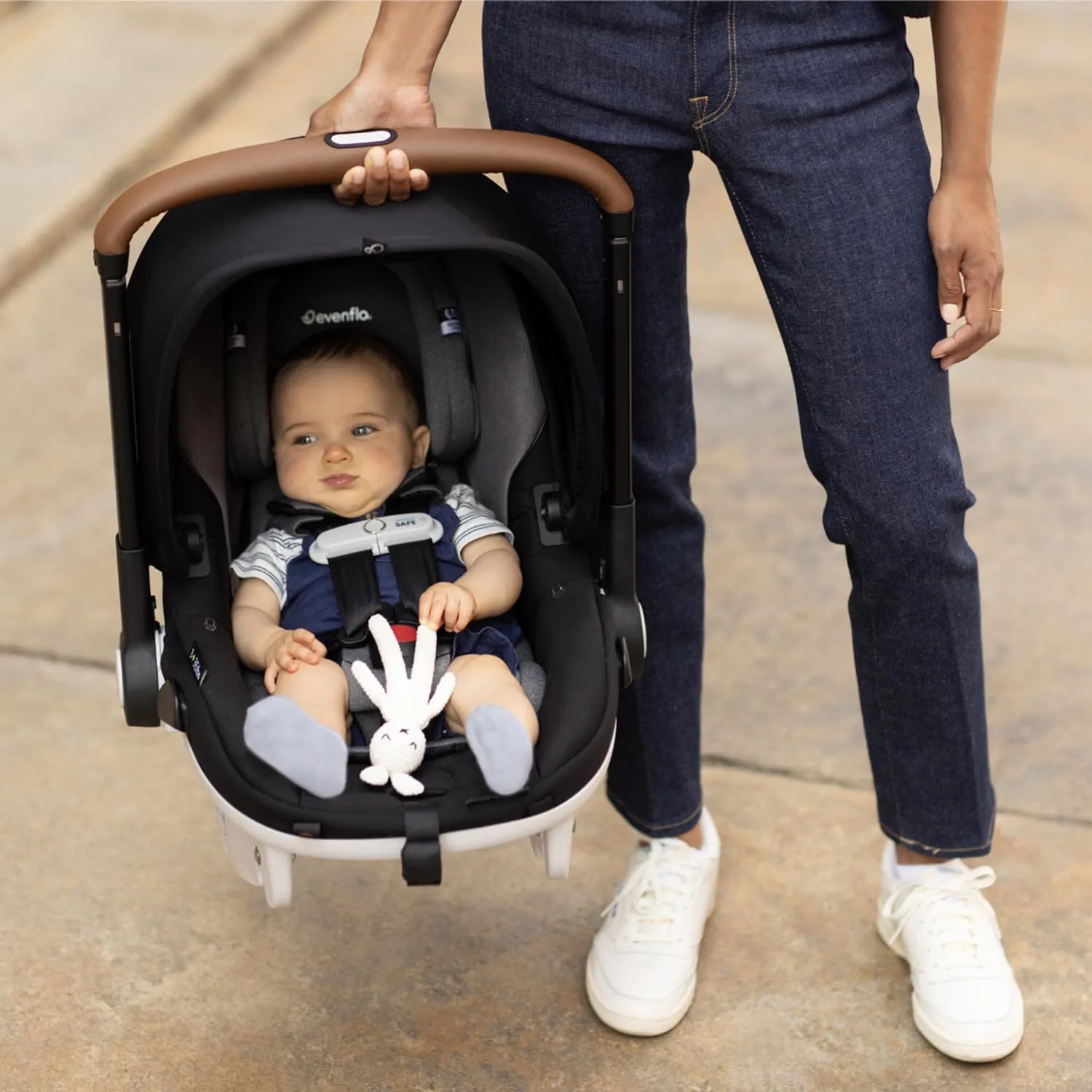 Evenflo Gold Shyft DualRide with Carryall Storage Infant Car Seat and Stroller Combo (Opal Pink)