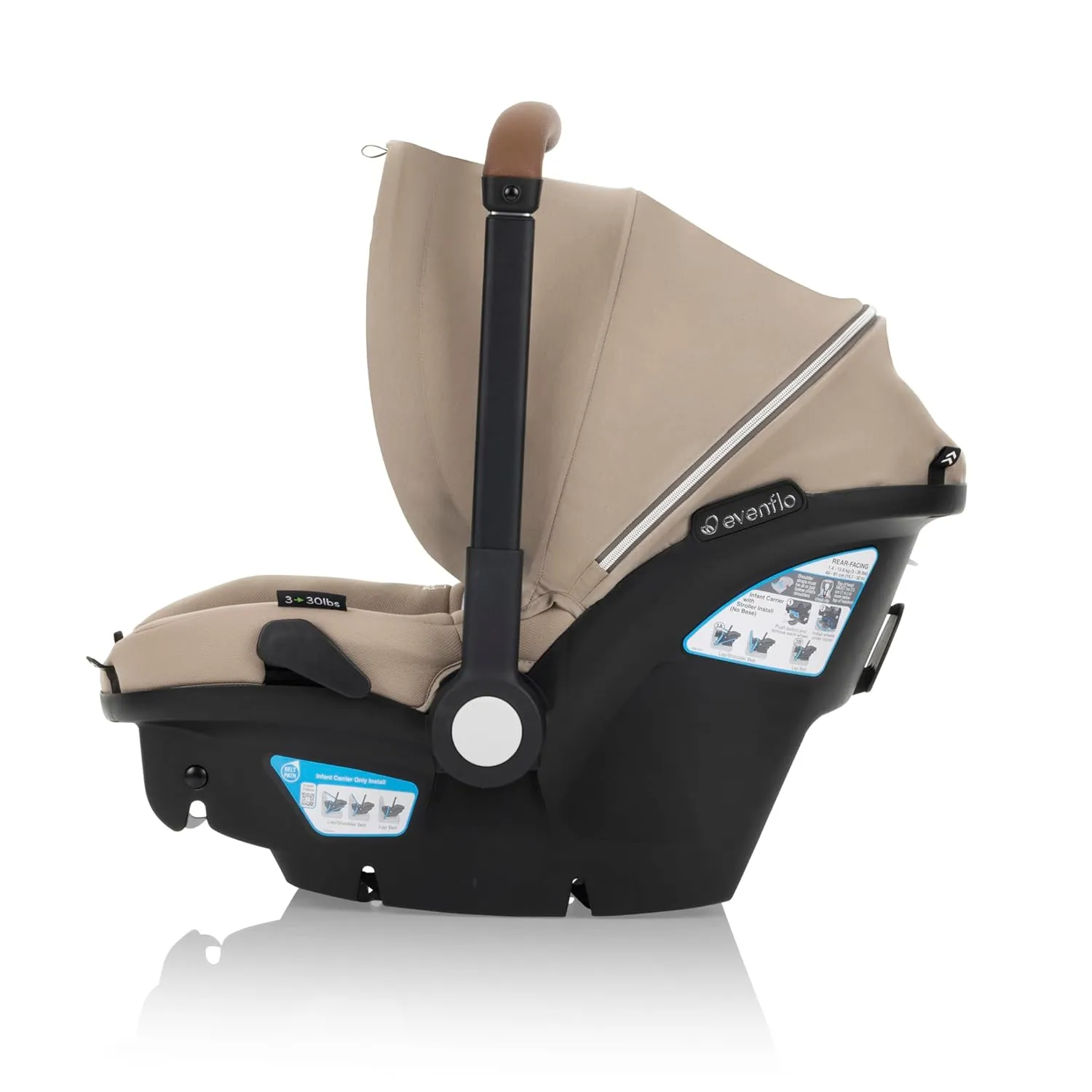 Evenflo Gold Shyft DualRide with Carryall Storage Infant Car Seat and Stroller Combo (Topaz)