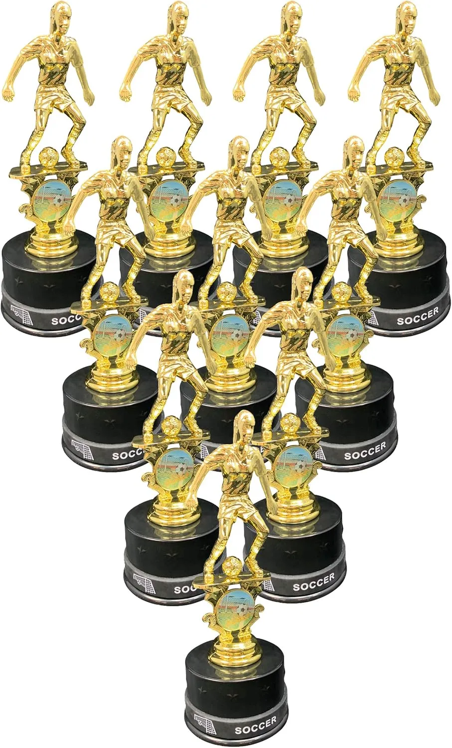 Express Medals Girls Soccer Trophy Award Kits That Include Silicone Soccer Wrist Band Awards (Pack of 10)